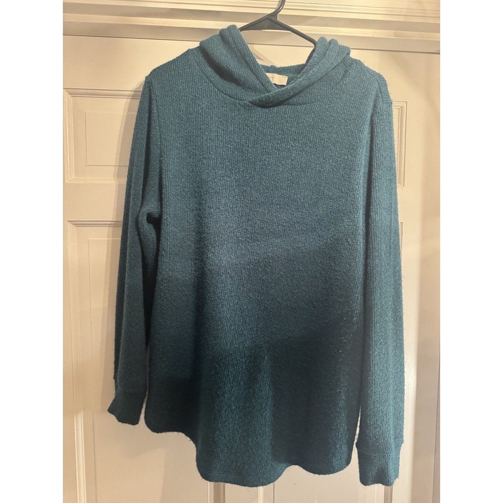 Loft Outlet Lounge Women's Sweater  Hooded Long Sleeve Gray Size XL